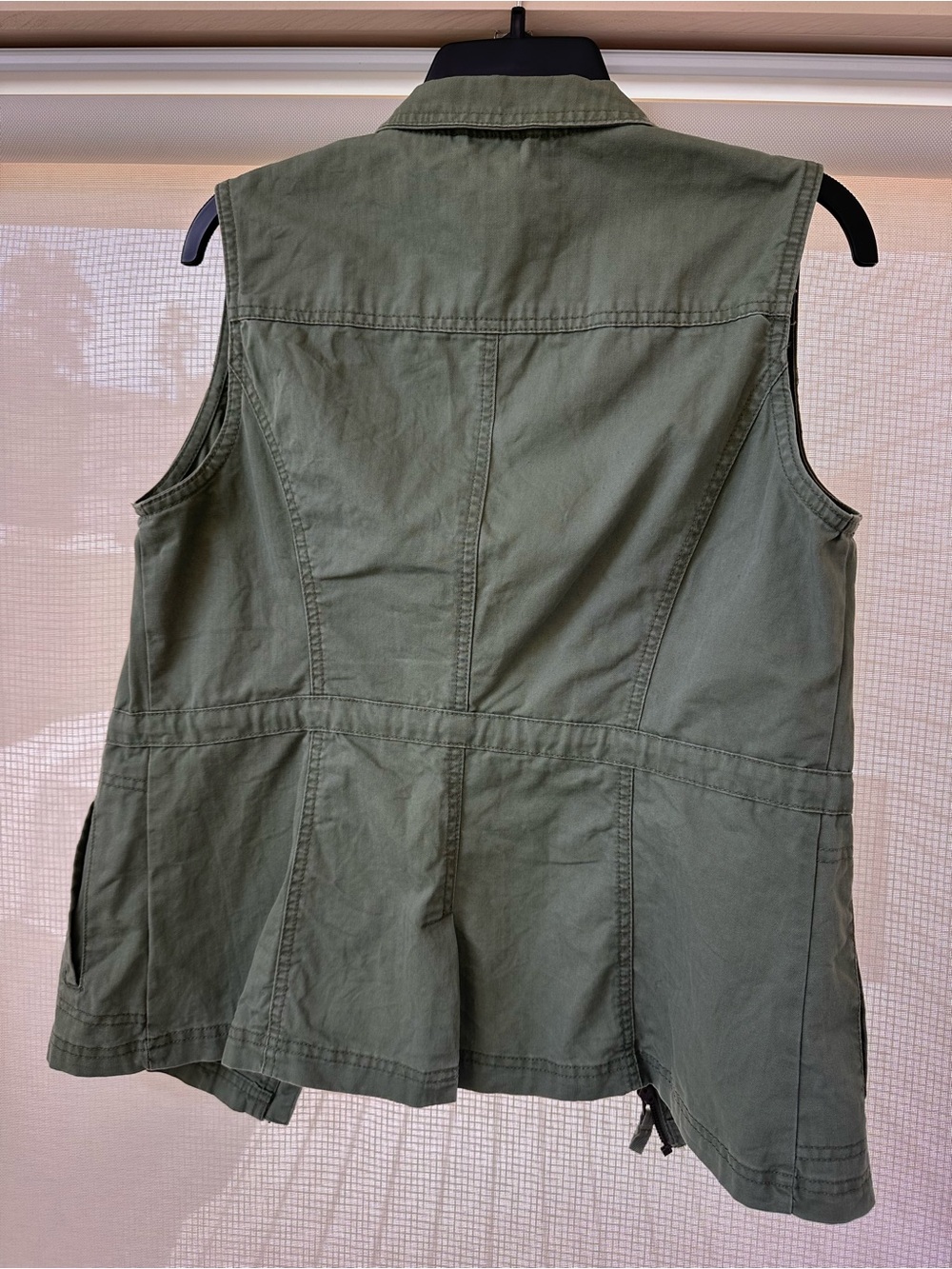 Merona Olive Green Utility Vest with Zip & Pockets - Picture 5 of 5